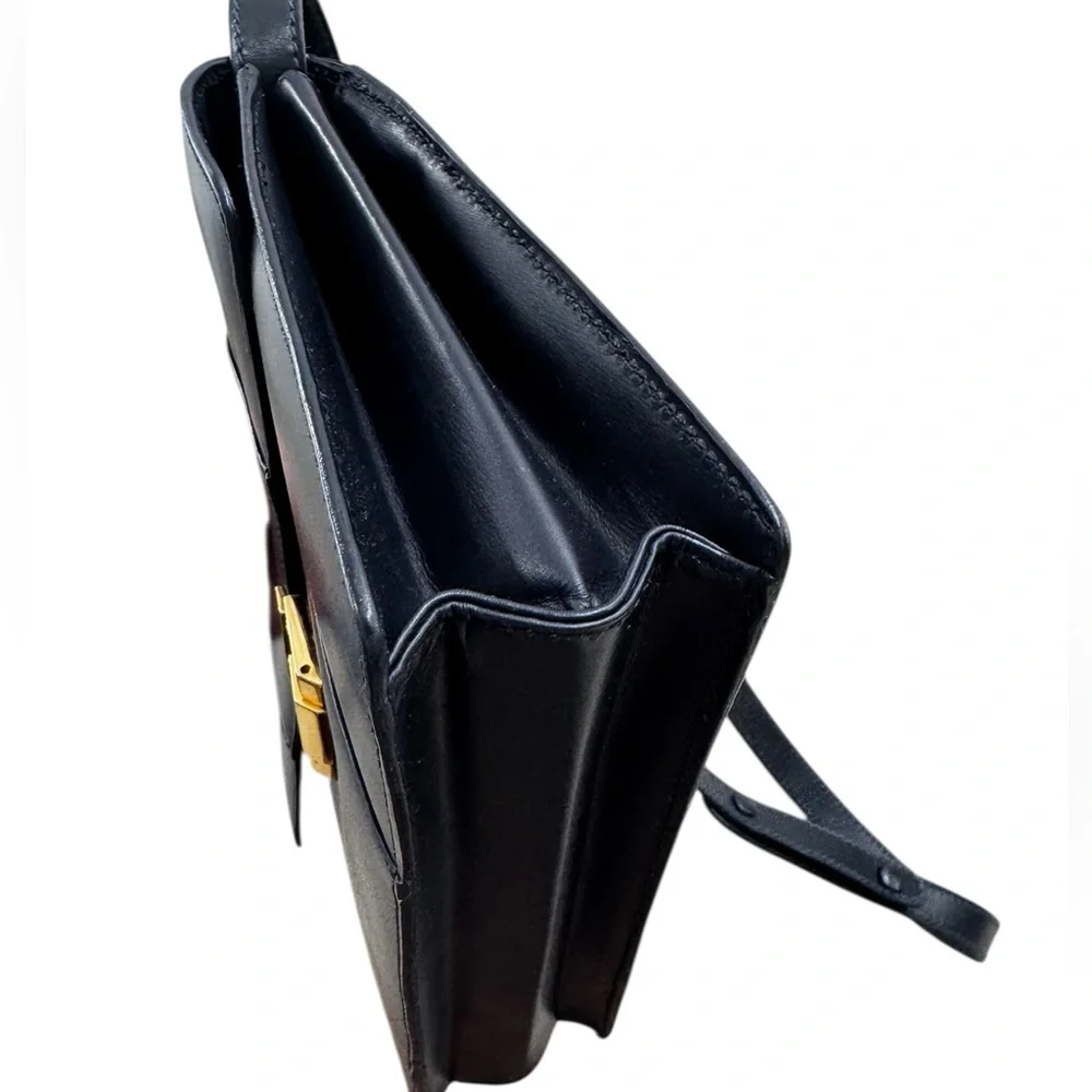 Gucci Vintage Black Leather Clutch/Shoulder Bag - Picture 6 of 17